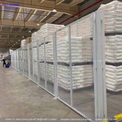 Lắp đặt rào thép quây kho công ty JRW Việt Nam - KCN Tràng Duệ