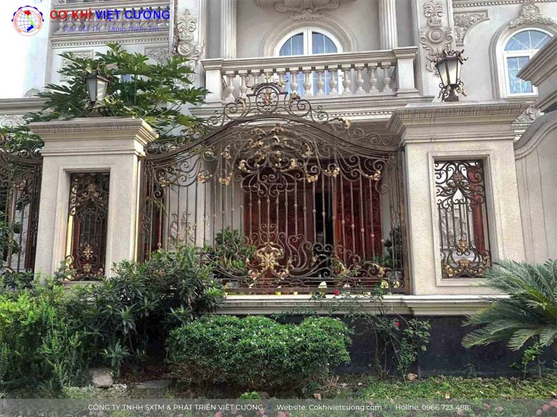 Mẫu hàng rào sắt nghệ thuật đẹp