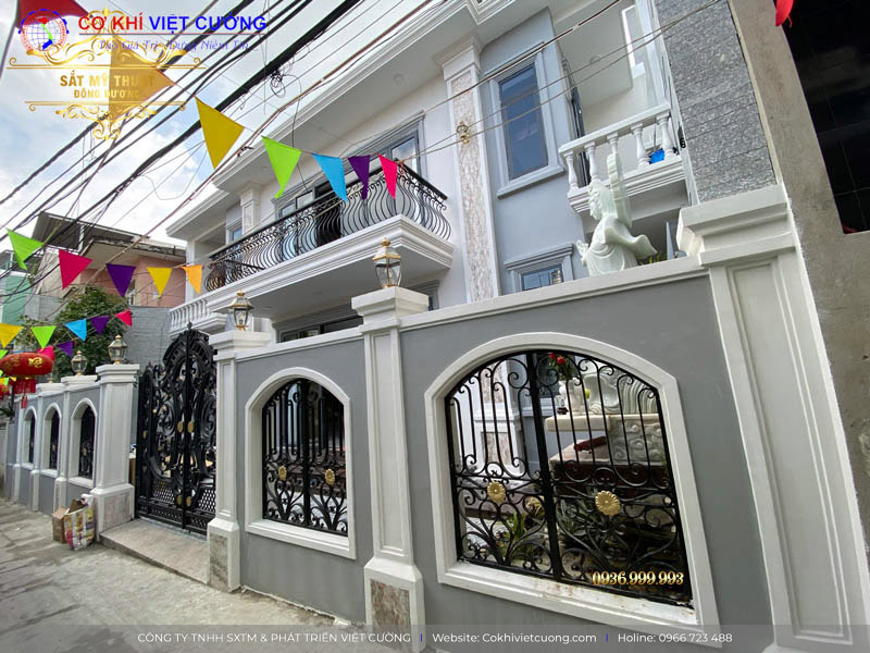 Mẫu hàng rào sắt nghệ thuật đẹp