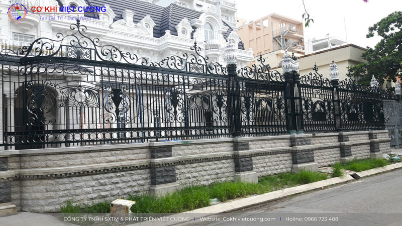 Mẫu hàng rào sắt nghệ thuật đẹp