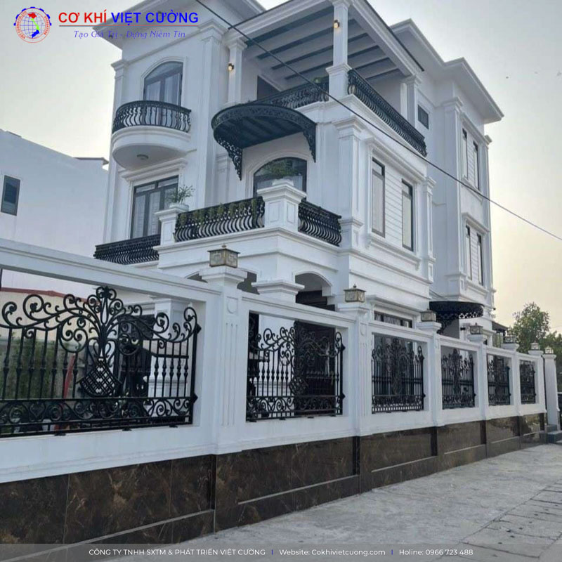 Mẫu hàng rào sắt nghệ thuật đẹp