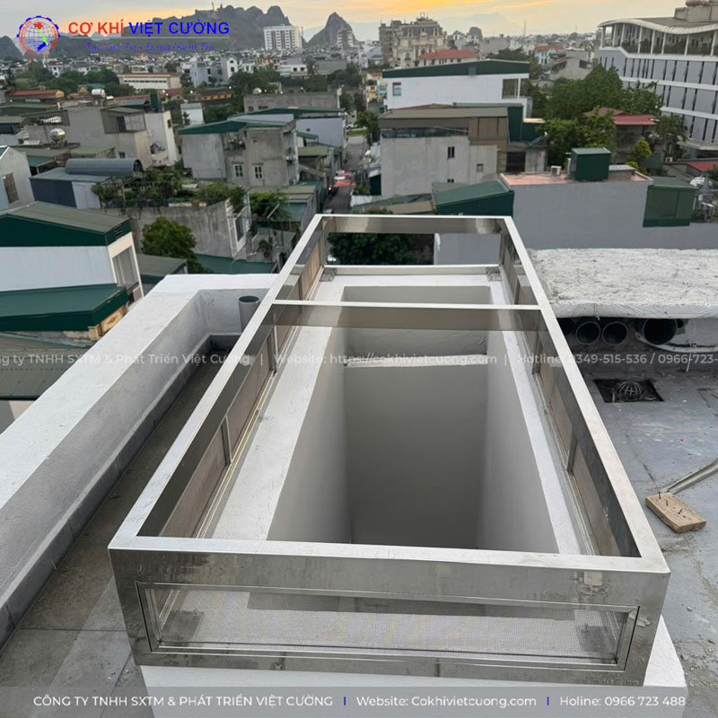 Mái kính cho giếng trời tại Nguyễn Trãi - Thanh Hóa