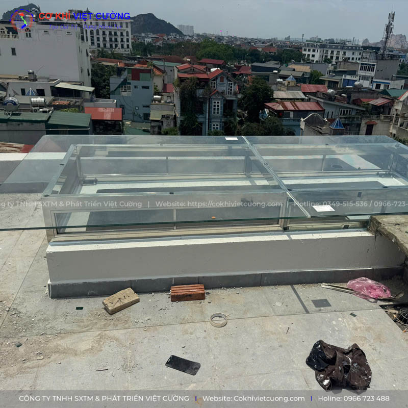 Mái kính cho giếng trời tại Nguyễn Trãi - Thanh Hóa